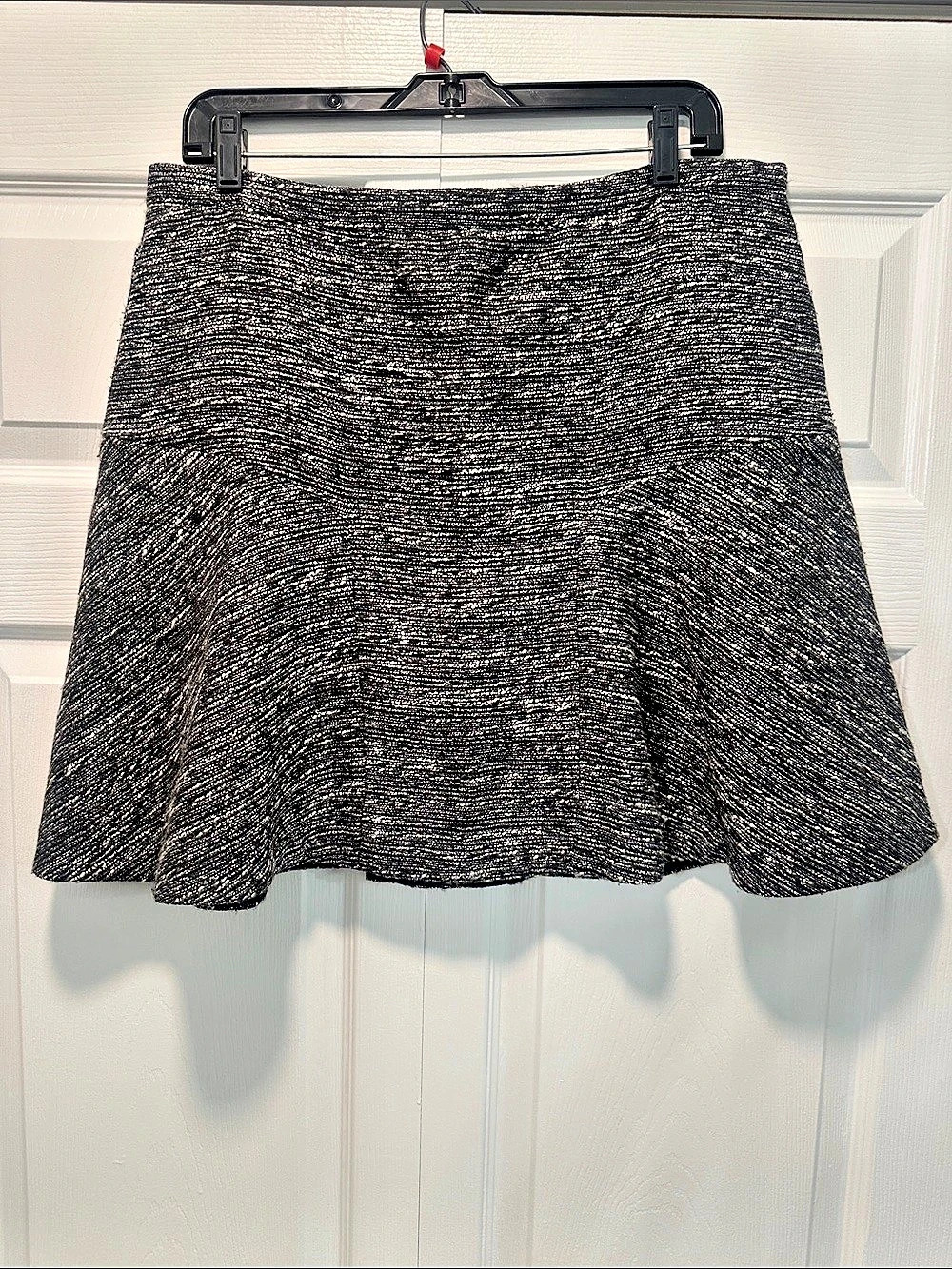 J.Crew Textured A-Line Skirt in Black & White Size 12